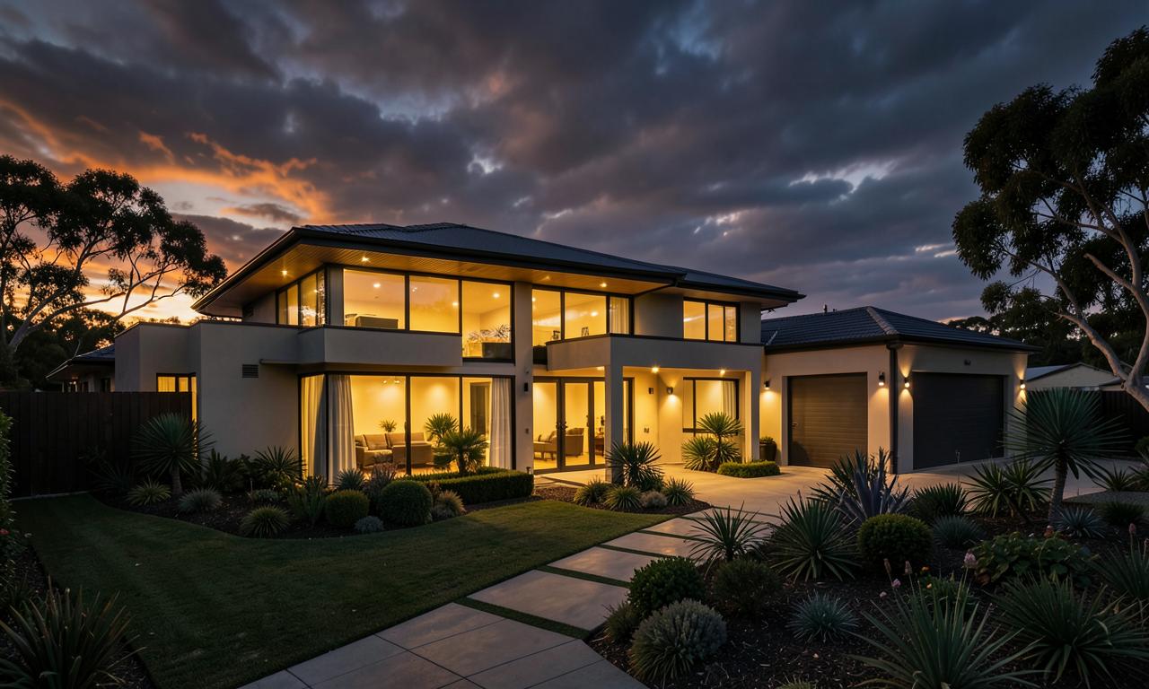 Luxury South Australian family home at dusk