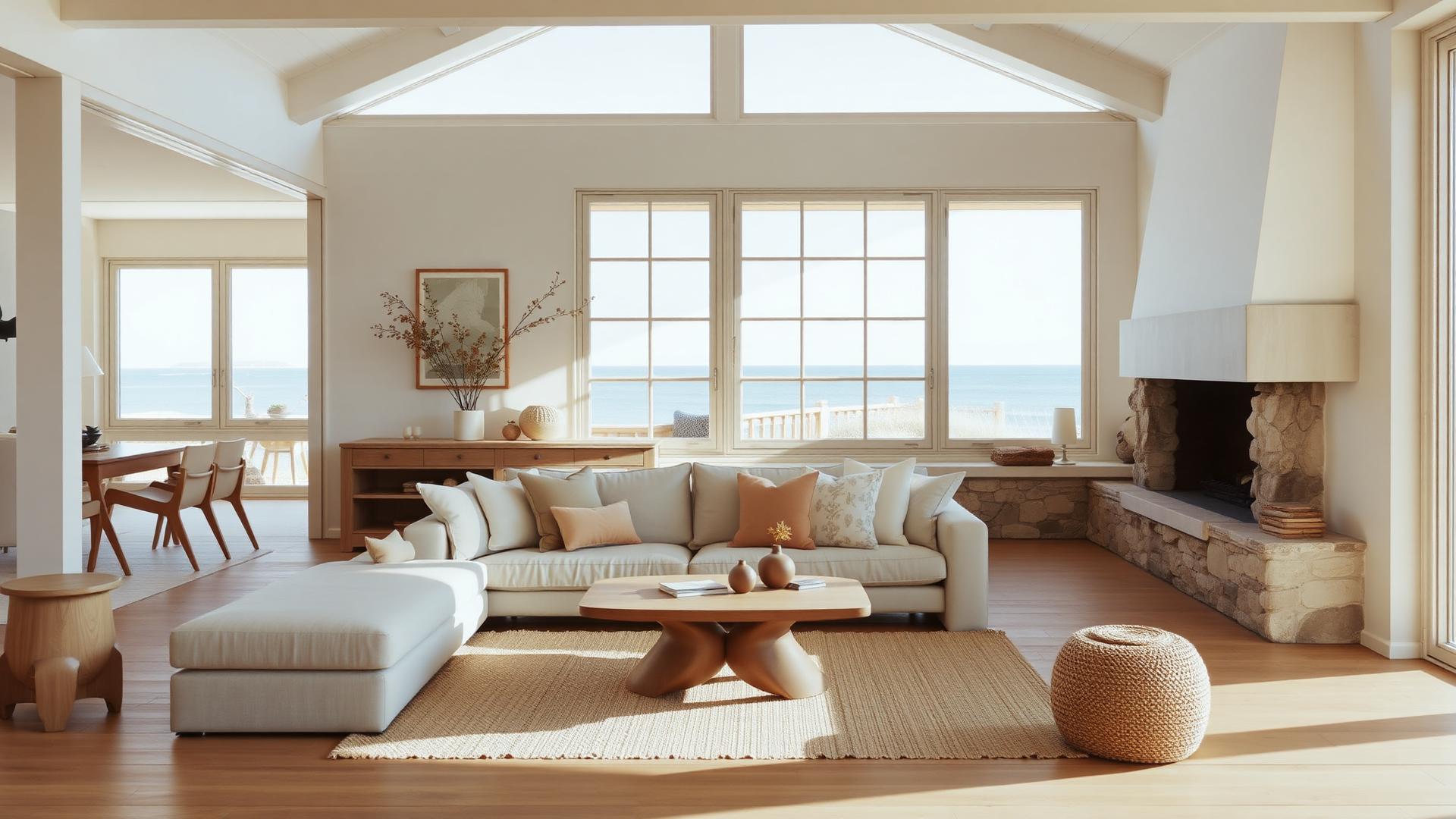 Beautifully styled coastal holiday interior